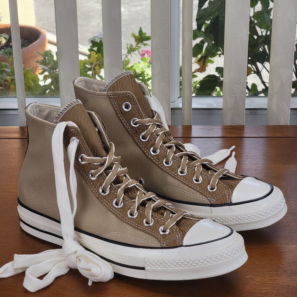 Converse Men's Chuck 70 Hi Canvas A03759C Nomad Khaki/Sand Dune/Egret Size 9.5